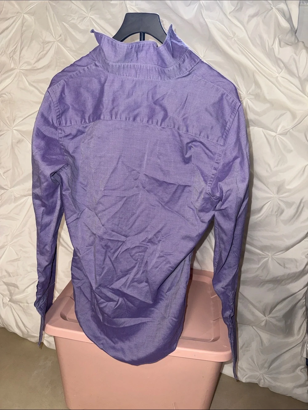 Banana Republic Men's Purple Button-Up Dress Shirt